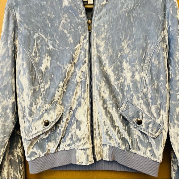 Cloud Chaser Velvet touch Bomber Jacket Women’s Small - Picture 3 of 7